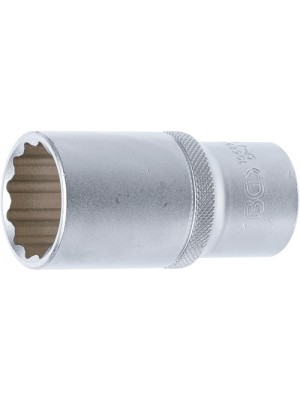 BGS 10689 Steckschlüssel-Einsatz Zwölfkant, tief | Antrieb Innenvierkant 12,5 mm (1/2"") | SW 28 mm