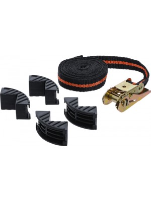 BGS 3554 Knarren-Spannband | mit 4 Schutzbacken | 5 m x 25 mm