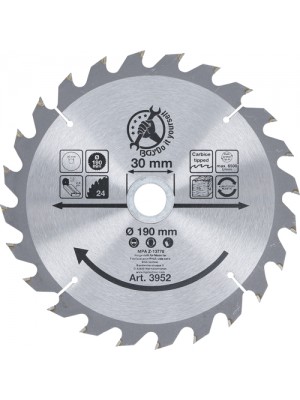BGS 3952 Hartmetall-Kreissägeblatt | Ø 190 x 30 x 2,5 mm | 24 Zähne