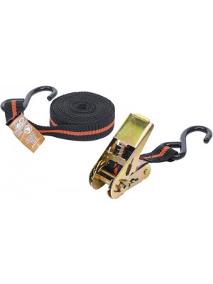 BGS 3553 Knarren-Spannband | mit 2 schweren Haken | 5 m x 24 mm