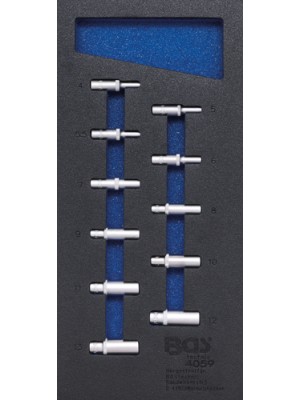 BGS 4059 Werkstattwageneinlage 1/3: Steckschlüssel-Einsätze Sechskant | 6,3 mm (1/4"") | tief |11-tlg.