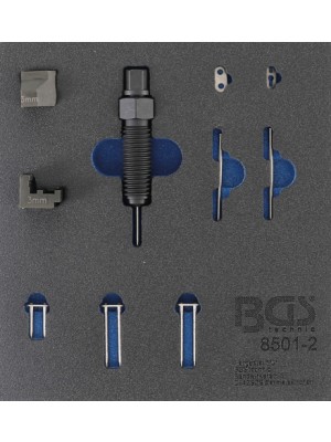BGS 8501-2 Werkstattwageneinlage 1/6: Ergänzungssatz für Steuerketten-Nietgerät (Art. 8501) | geeignet für 3 mm Kettenbolzen