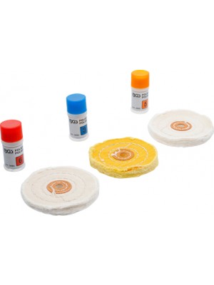 BGS 3990 Polier-Sortiment für weiche Metalle | 7-tlg.