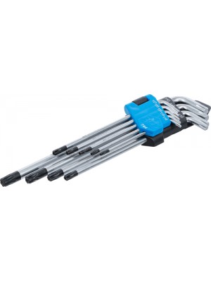 BGS 794 Winkelschlüssel-Satz | extra lang | T-Profil (für Torx) mit Bohrung T10 - T50 | 9-tlg.