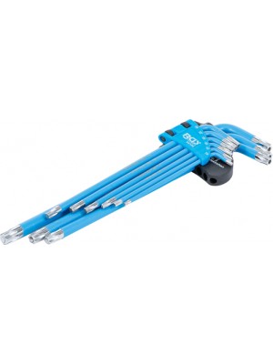 BGS 35105 Winkelschlüssel-Satz | T-Profil (für Torx) / T-Profil (für Torx) mit Bohrung T10 - T50 | 9-tlg.