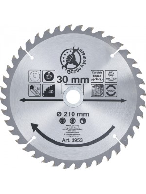 BGS 3953 Hartmetall-Kreissägeblatt | Ø 210 x 30 x 2,6 mm | 40 Zähne