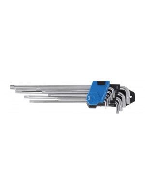 BGS 9375 Winkelschlüssel-Satz | extra lang + extra kurz | T-Profil (für Torx) T10 - T50 | 9-tlg.
