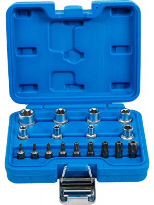 BGS 5023 Bit- und Steckschlüssel-Satz | E-Profil / T-Profil (für Torx) | 17-tlg.