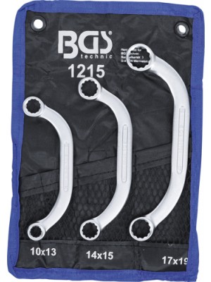 BGS 1215 Starter- und Blockschlüssel-Satz | SW 10 x 13 - 17 x 19 mm | 3-tlg.