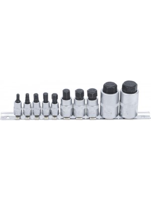 BGS 5099 Bit-Einsatz-Satz | extra kurz | Innensechskant 4 - 19 mm | 10-tlg.