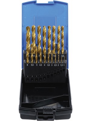 BGS 2013 Spiralbohrer-Satz | HSS | titan-nitriert | 1 - 10 mm | 19-tlg.