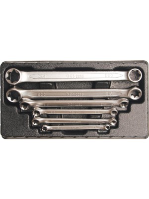 BGS 2268 Doppel-Ringschlüssel-Satz mit E-Profil-Ringköpfen | SW E6 x E8 - E20 x E24 | 6-tlg.