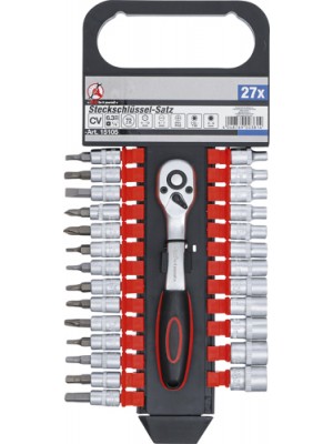 BGS 15105 Steckschlüssel-Satz | Antrieb 6,3 mm (1/4"") | SW 4 - 13 mm | 27-tlg.