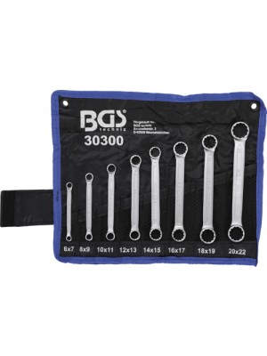 BGS 30300 Doppel-Ringschlüssel-Satz | extra flach | SW 6 - 22 mm | 8-tlg.