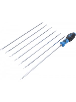 BGS 2326 Schraubendreher-Satz mit Wechselklingen | T-Profil (für Torx) / T-Profil (für Torx) mit Bohrung | 8-tlg.