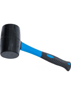 BGS 1961 Gummihammer | Fiberglasstiel | schwarzer Kopf | Ø 60 mm | 500 g