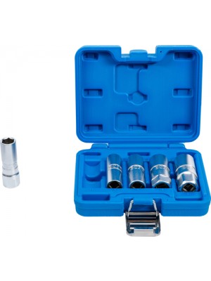 BGS 6641 Zündkerzen-Einsatz-Satz Sechskant | Antrieb Innenvierkant 12,5 mm (1/2"") | SW 14 - 21 mm | 5-tlg.