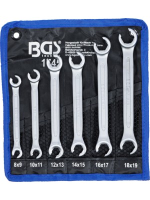 BGS 1745 Offener Doppel-Ringschlüssel-Satz | SW 8 x 9 - 18 x 19 mm | 6-tlg.