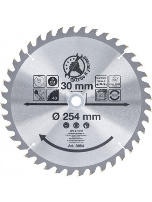 BGS 3954 Hartmetall-Kreissägeblatt | Ø 254 x 30 x 3,2 mm | 40 Zähne
