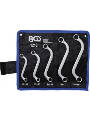 BGS 1216 Doppel-Ringschlüssel-Satz | S-Form | SW 10 x 11 - 18 x 19 mm | 5-tlg.
