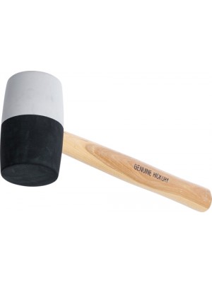BGS 1969 Gummihammer | Hickory-Stiel | schwarz-weißer Kopf | Ø 63 mm | 840 g