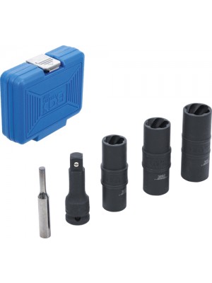 BGS 7467 Kraft-Spezial-Steckschlüssel-Wendeeinssatz-Satz | Sechskant & Schraubendreher 17 - 19 - 21 mm | 12,5 mm (1/2"") | 3-tlg.