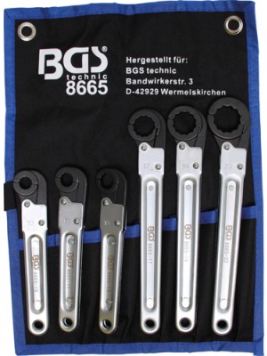 BGS 8665 Leitungs-Ratschenschlüssel-Satz | 6-tlg.