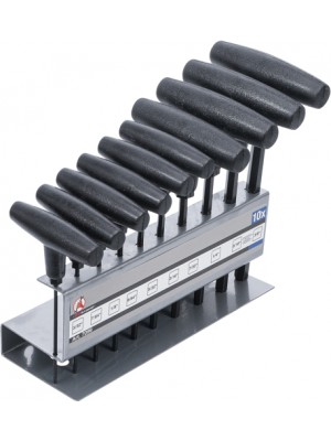BGS 7099 Schraubendreher-Satz mit T-Griff | Zollmaße | Innensechskant 3/32"" - 3/8"" | 10-tlg.