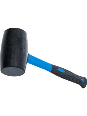 BGS 1963 Gummihammer | Fiberglasstiel | schwarzer Kopf | Ø 70 mm | 900 g