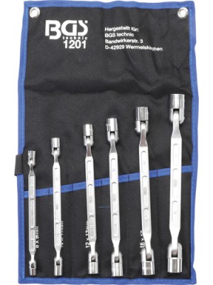 BGS 1201 Doppel-Ringschlüssel-Satz mit flexiblen Köpfen | 6-tlg.