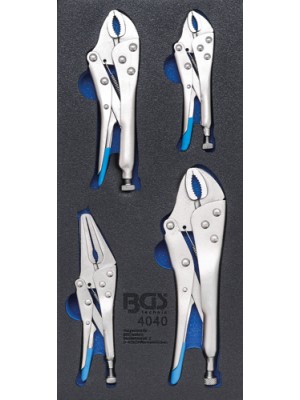 BGS 4040 Werkstattwageneinlage 1/3: Gripzangen | 4-tlg.