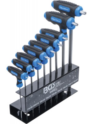 BGS 8485 T-Griff-Schlüssel-Satz | T-Profil (für Torx) T10 - T50 | 9-tlg.