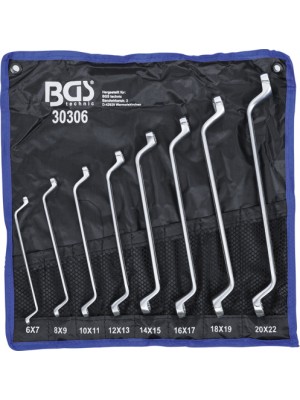BGS 30306 Doppel-Ringschlüssel-Satz | tief gekröpft | SW 6 x 7 - 20 x 22 mm | 8-tlg.