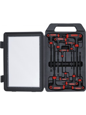 BGS 7882 Schraubendreher-Satz mit T-Griff und seitlicher Klinge | Innensechskant | 2 - 10 mm | 9-tlg.