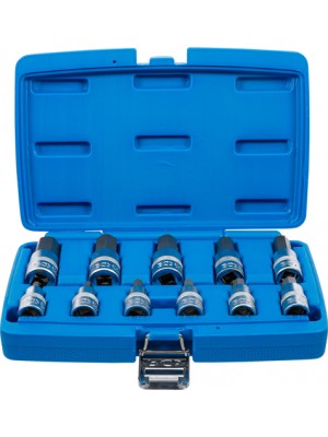 BGS 5053 Bit-Einsatz-Satz | Antrieb Innenvierkant 12,5 mm (1/2"") | Innensechskant 7/32"" - 13/16"" | Zollgrößen | 11-tlg.