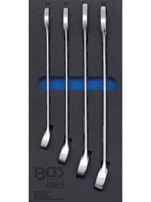 BGS 4083 Werkstattwageneinlage 1/3: Maul-Ringschlüssel-Satz | SW 24 - 32 mm | 4-tlg.