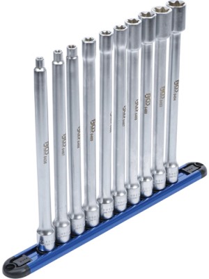BGS 70026 Steckschlüssel-Einsatz-Satz E-Profil | XXL | Antrieb Innenvierkant 10 mm (3/8"") | SW E6 - E20 | 10-tlg.