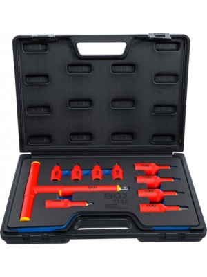 BGS 7132 VDE-Bit-Einsatz-Satz | Antrieb Innenvierkant 10 mm (3/8"") / 12,5 mm (1/2"") | Innensechskant 4 - 10 mm | 10-tlg.