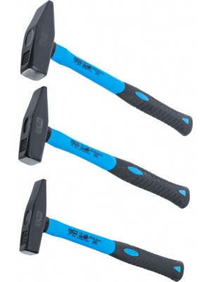 BGS 3845 Schlosserhammer-Satz | Fiberglasstiel | DIN 1041 | 300 / 500 / 800 g | 3-tlg.
