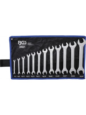 BGS 30601 Doppel-Maulschlüssel-Satz | SW 6 - 32 mm | 12-tlg.