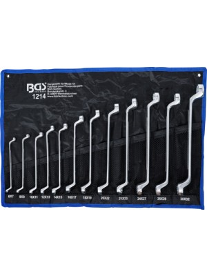 BGS 1214 Doppel-Ringschlüssel-Satz | gekröpft | SW 6 x 7 - 30 x 32 mm | 12-tlg.