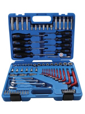 BGS 7849 Werkzeugsortiment | 6,3 mm (1/4"") + 12,5 mm (1/2"") | E-Profil / T-Profil (für Torx) | 84-tlg.