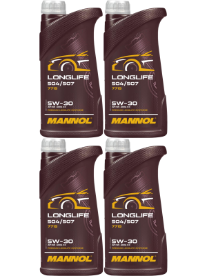 Mannol 7715 LONGLIFE 504/507 5W-30 Motoröl 4x 1l = 4 Liter