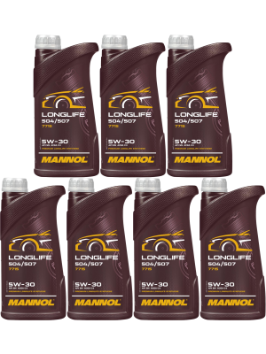 Mannol 7715 LONGLIFE 504/507 5W-30 Motoröl 7x 1l = 7 Liter