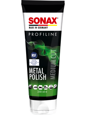 SONAX PROFILINE Metal Polish 250 ml Metallpolitur für alle metallischen Oberflächen für mehr Glanz und Frische, Art-Nr. 02041410