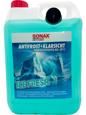 SONAX AntiFrost+KlarSicht Gebrauchsfertig bis -18 °C Ice-fresh 5 Liter schneller, schlierenfreier & effektiver Scheibenreiniger für den Winter | Art-Nr. 01335050