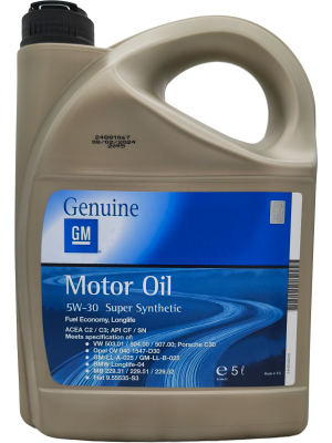 Original GM Opel Super Syntetic 504.00 / 507.00 5W-30 Motoröl 5 Liter Kanister