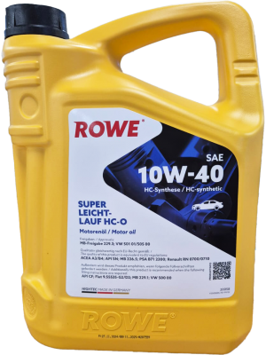 ROWE HIGHTEC SUPER LEICHTLAUF HC-O SAE 10W-40 5 Liter