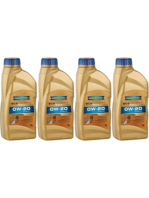 Ravenol Eco Synth ECS SAE 0W-20 Motoröl 4x 1l = 4 Liter