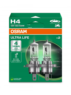 Osram Ultra Life Glühlampe H4 P43t 12V 60W/55W Doppelpack
